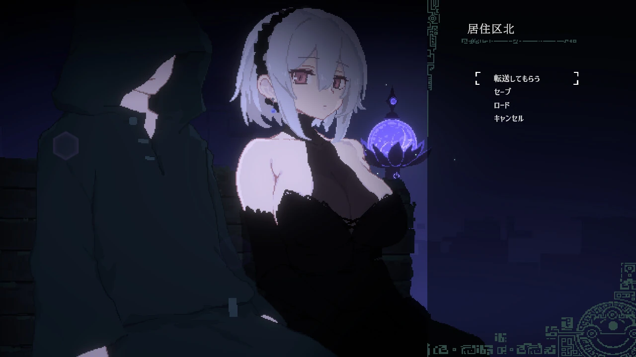 煤油灯零件装配界面,小魔女手托蓝紫色灯火
